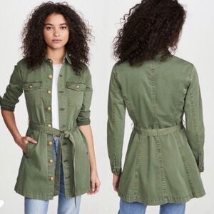L'agence Samantha Safari Jacket Clover Green